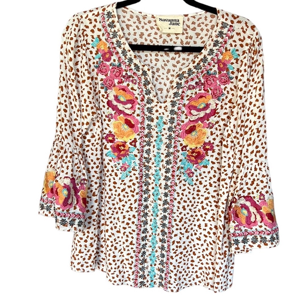 Savanna Jane Embroidered Rayon Top